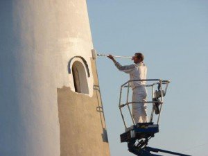 Verfwerk en bestrating